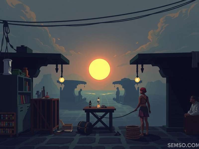 Inside gameplay screenshot showing the boy in a dark forest with a flashlight