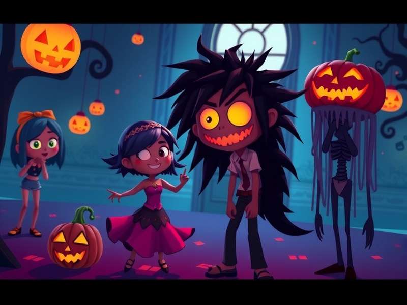 Joy from Inside Out Halloween costume inspiration showing blue dress and bright colors