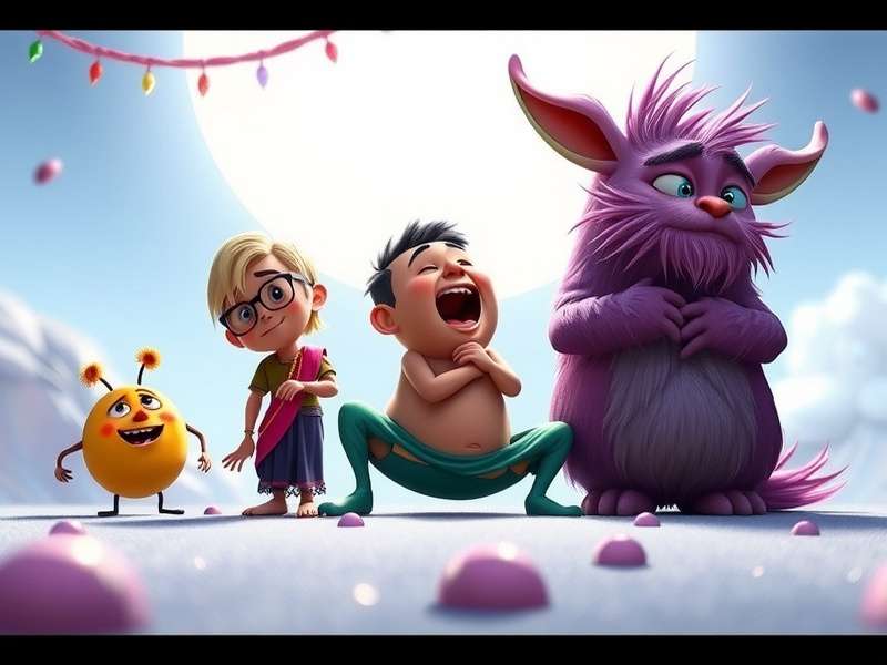 Bing Bong from Pixar's Inside Out smiling with Joy and Sadness