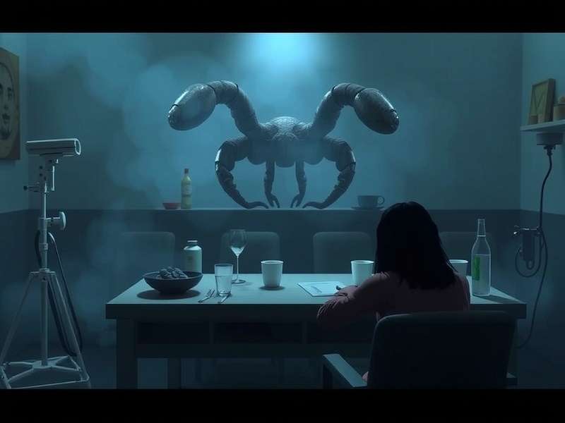 The boy from Inside facing the mysterious Huddle creature, representing the parasitic entity.