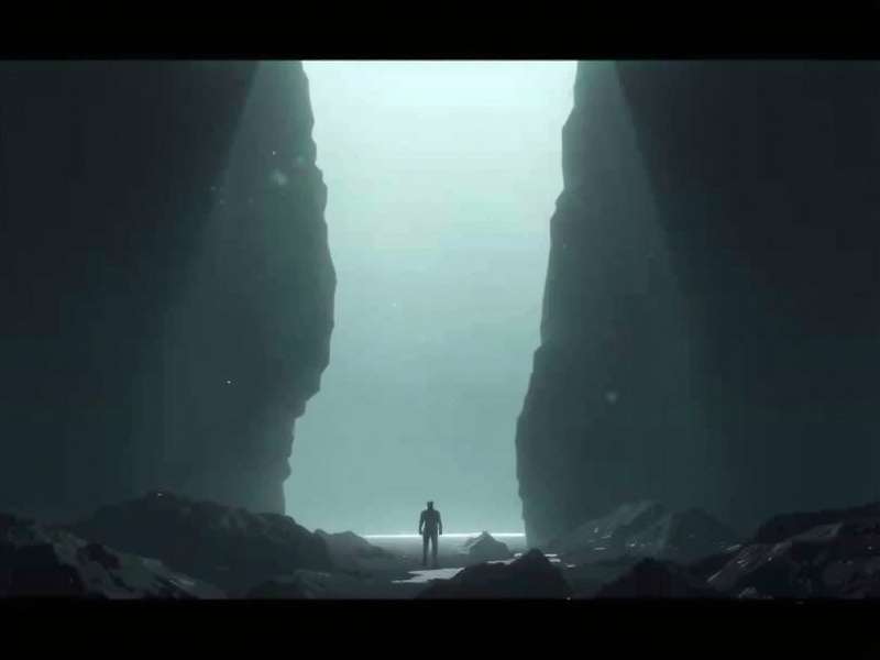 Playdead studio aesthetic with dark, atmospheric mood lighting