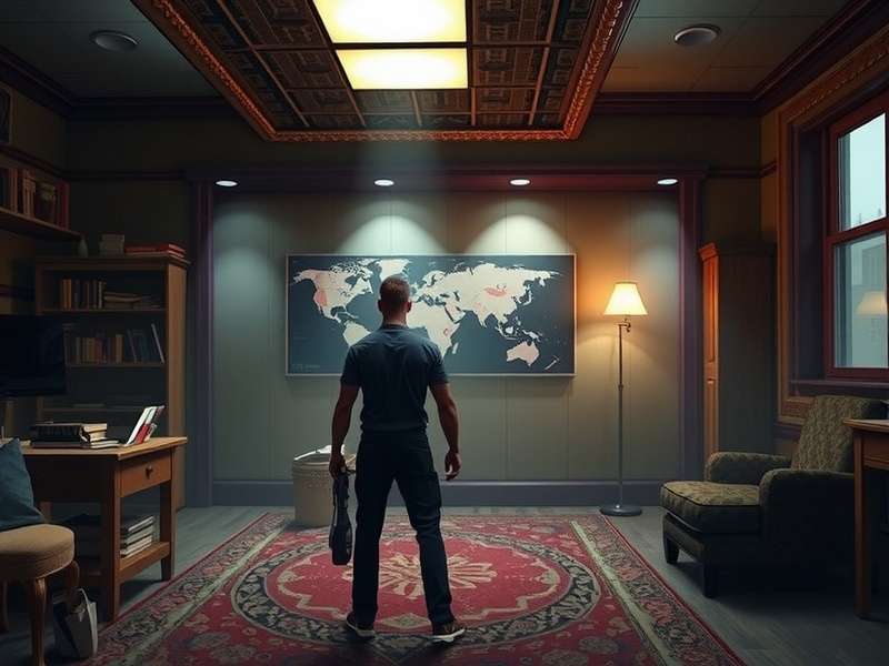 Inside PC gameplay screenshot showing atmospheric lighting