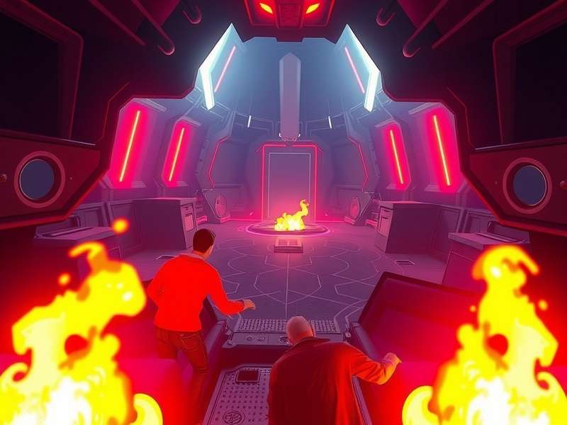 Inside game atmosphere with dark tones and mysterious lighting