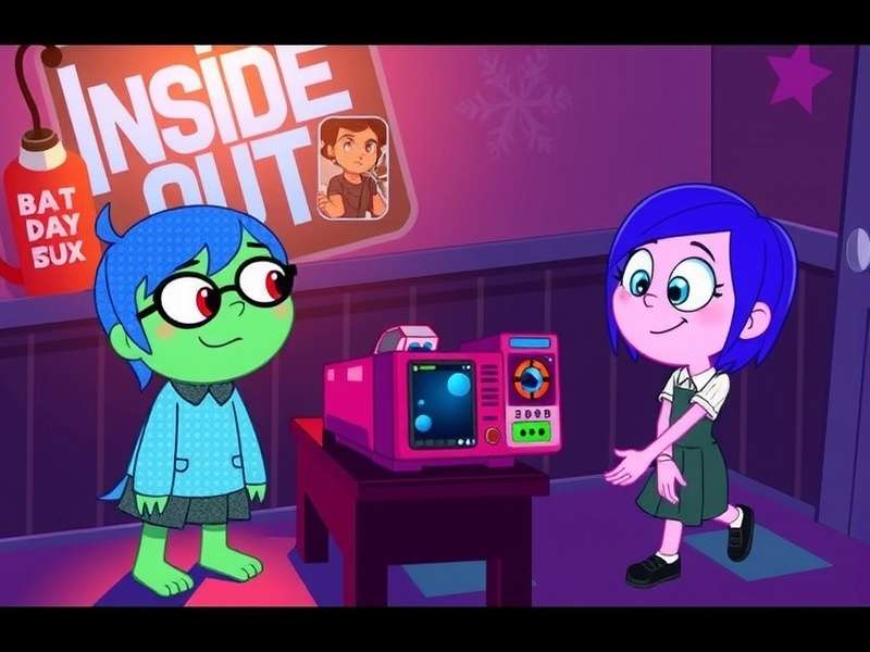 Inside Out 2 Emotions conceptual art showing new characters Ennui, Embarrassment, and Nostalgia alongside the original emotions