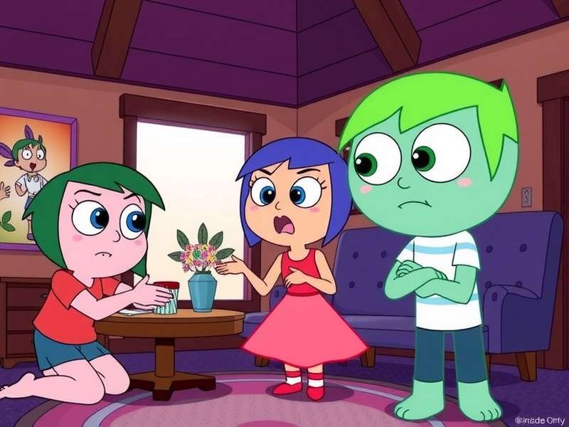 Inside Out character expressing embarrassment with a flushed face