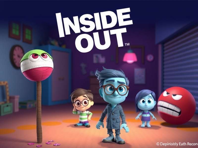 Joy from Inside Out smiling with sparkles