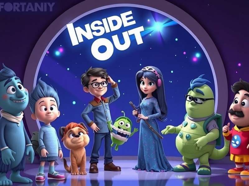 Collage of Inside Out character costumes: Joy, Sadness, Anger, Fear, Disgust