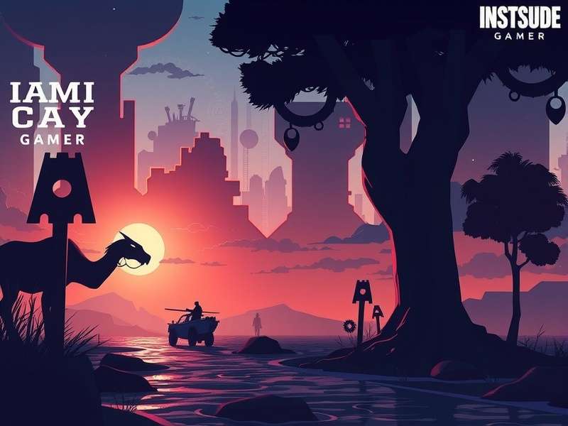 Inside Game Atmosphere - Dark mysterious corridor with a boy silhouette