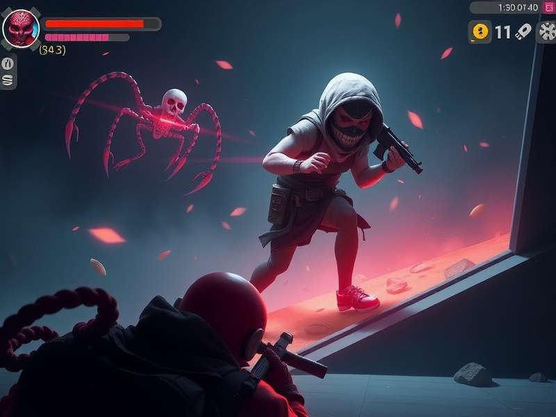 Parasite Inside Game – Atmospheric dark puzzle-platformer scene with glowing parasite hive