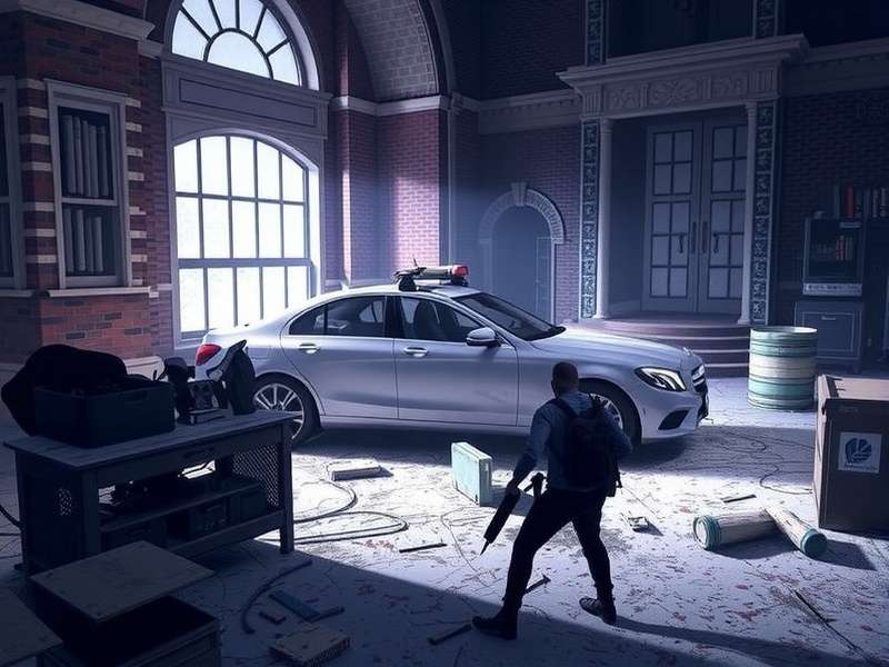 Inside Pc character concept art showing the protagonist and helmeted figures in the dystopian world