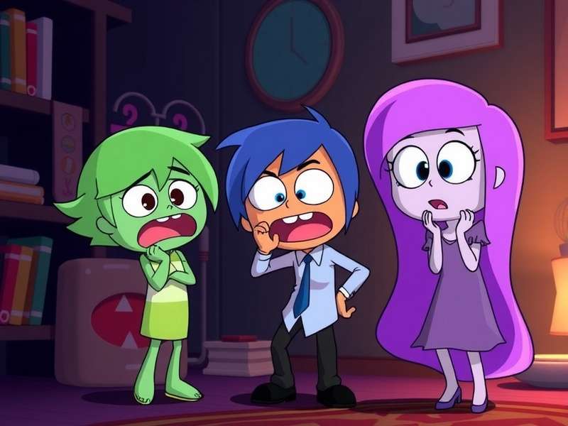 Inside Out Characters Embarrassment — conceptual artwork showing the Embarrassment emotion character with subtle glow effects